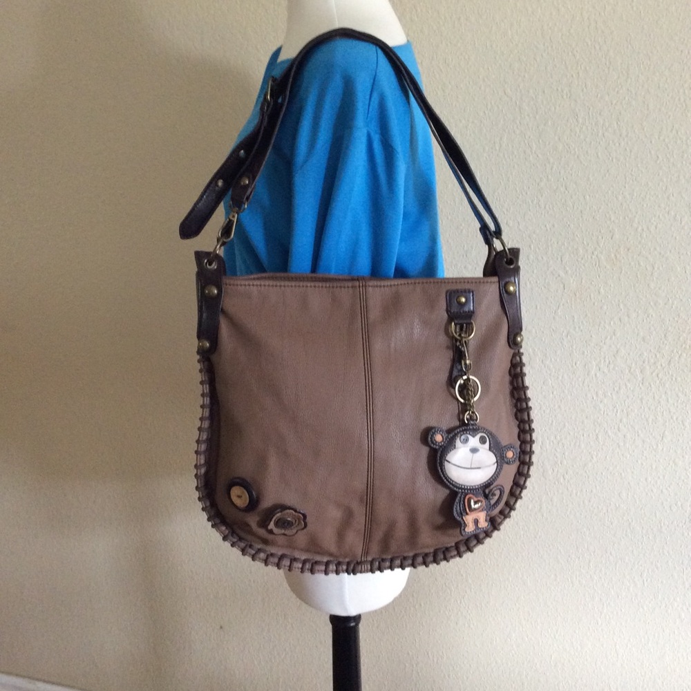 Chala Crossbody Handbag with keychain monkey